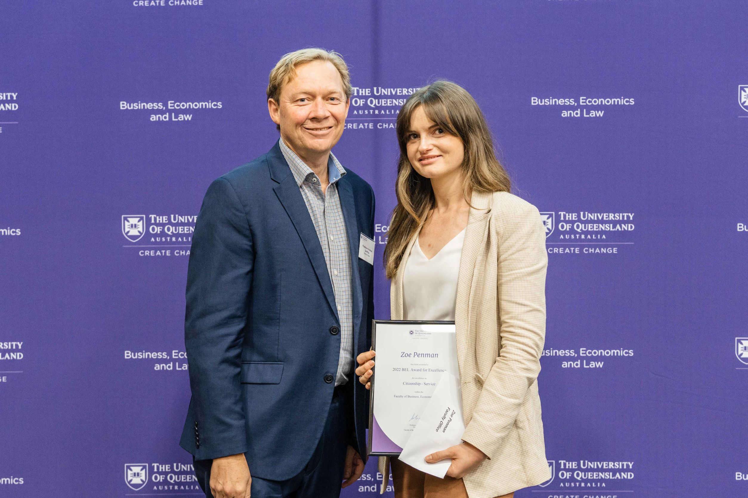 Professor Andrew Griffiths and Zoe Penman