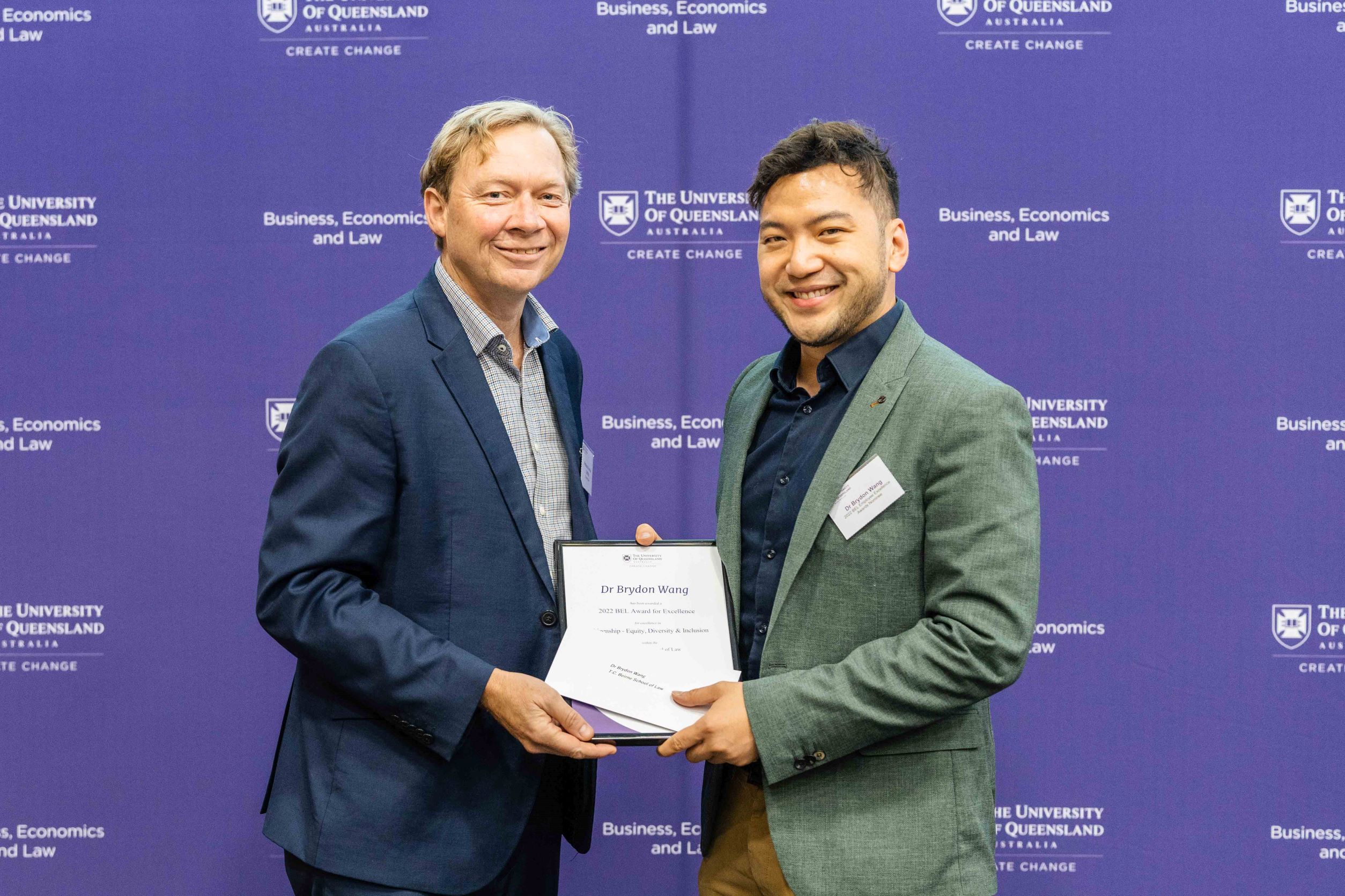 Professor Andrew Griffiths and Dr Brydon Wang