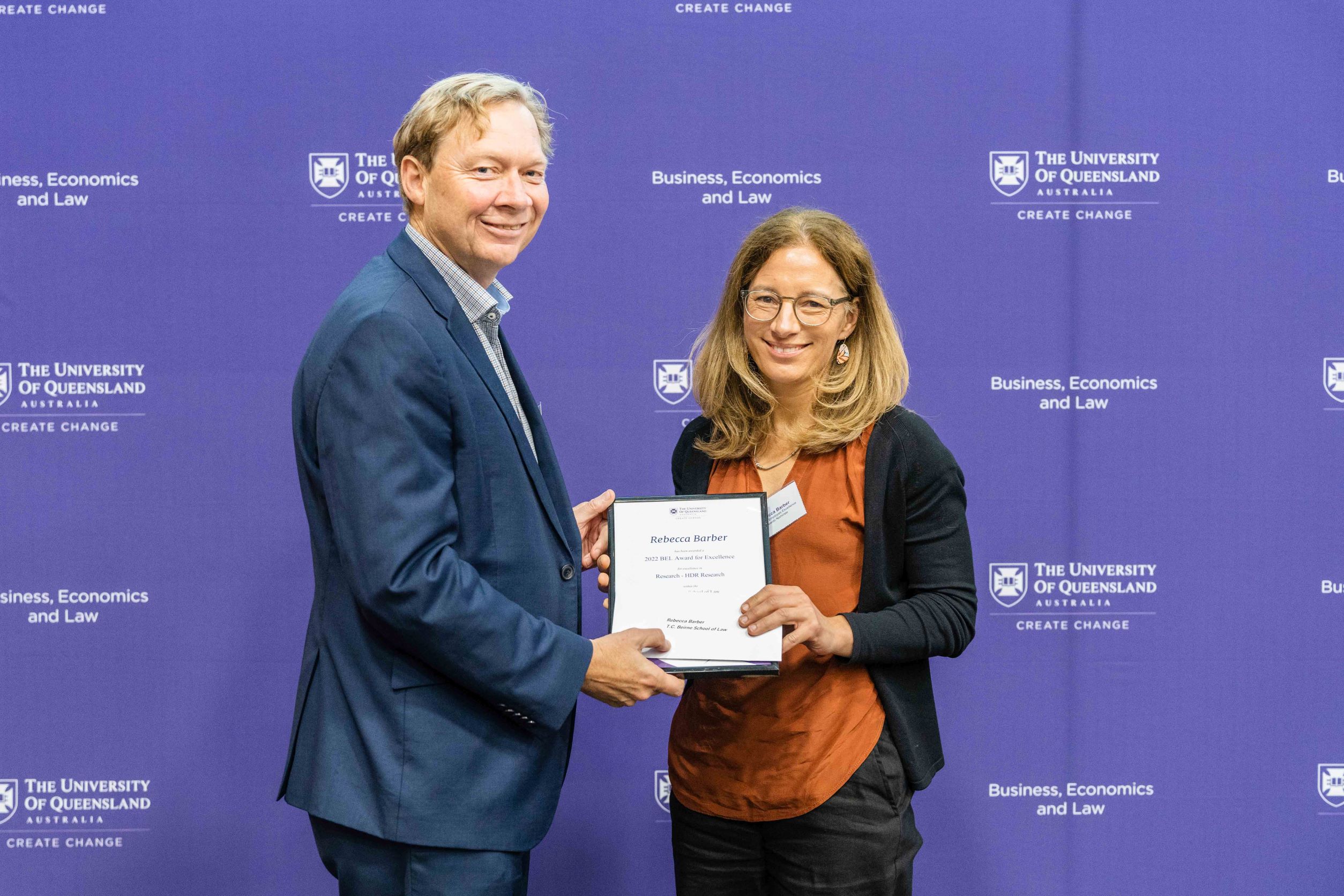 Professor Andrew Griffiths and Rebecca Barber