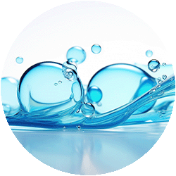 Artistic representation of water and bubbles