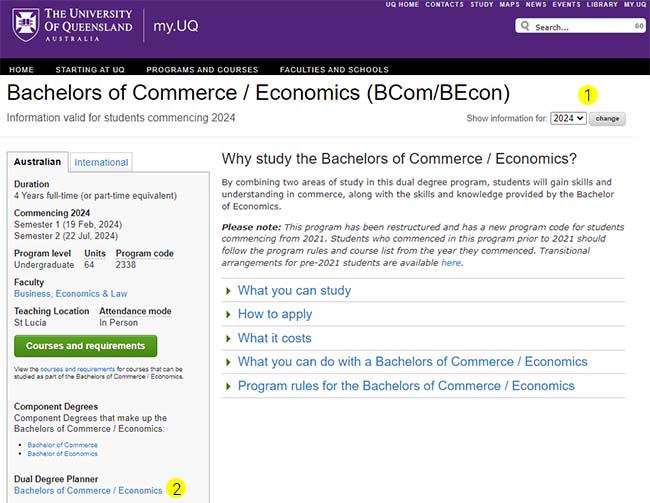 my.uq.edu.au/programs-courses/search.html?keywords=Bachelor+of+Commerce&searchType=all&archived=true&CourseParameters%5Bsemester%5D=&ProgramParameters%5BdegreeType%5D=dual