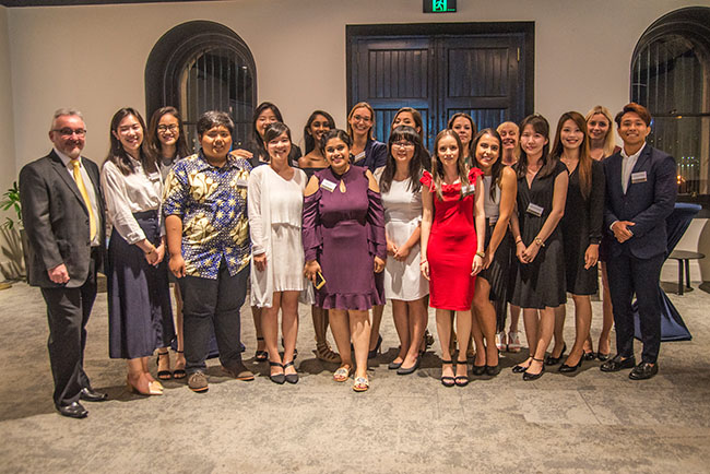 BEL international scholarship recipients with UQ staff 