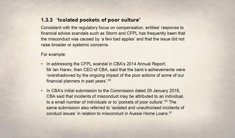 Royal Commission interim report