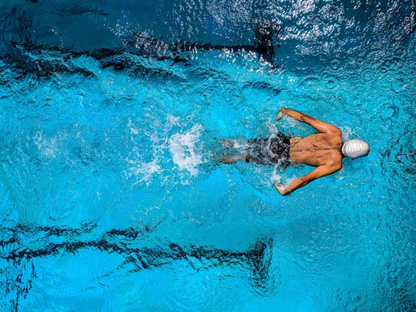 This is an image of a swimmer in a pool 