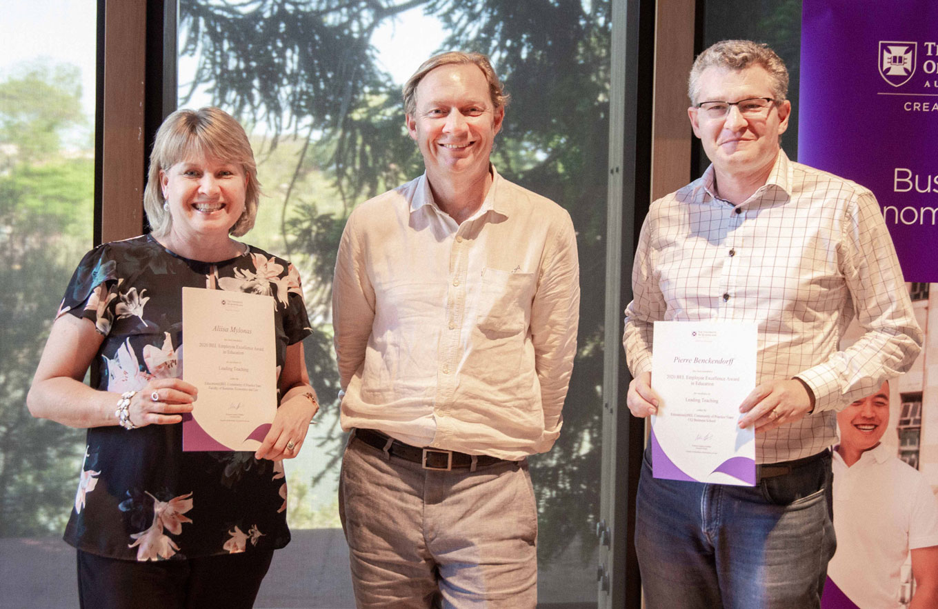 Aliisa Mylonas, Professor Andrew Griffiths and Associate Professor Pierre Benckendorff