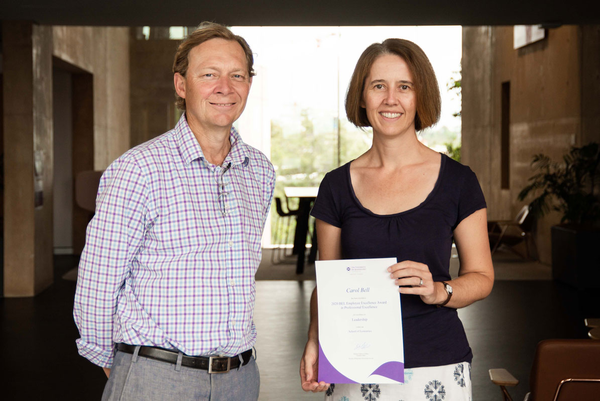 Professor Andrew Griffiths and Carol Bell