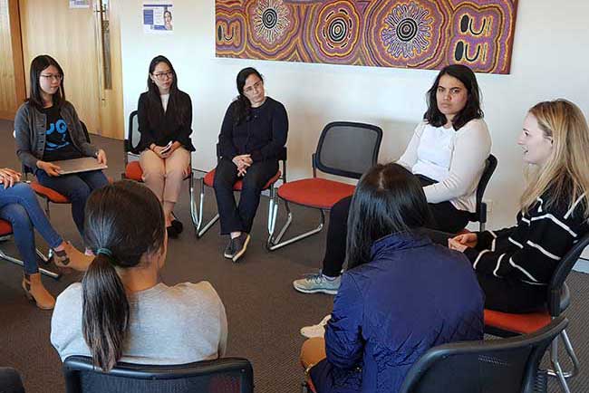 students in a career skills workshop