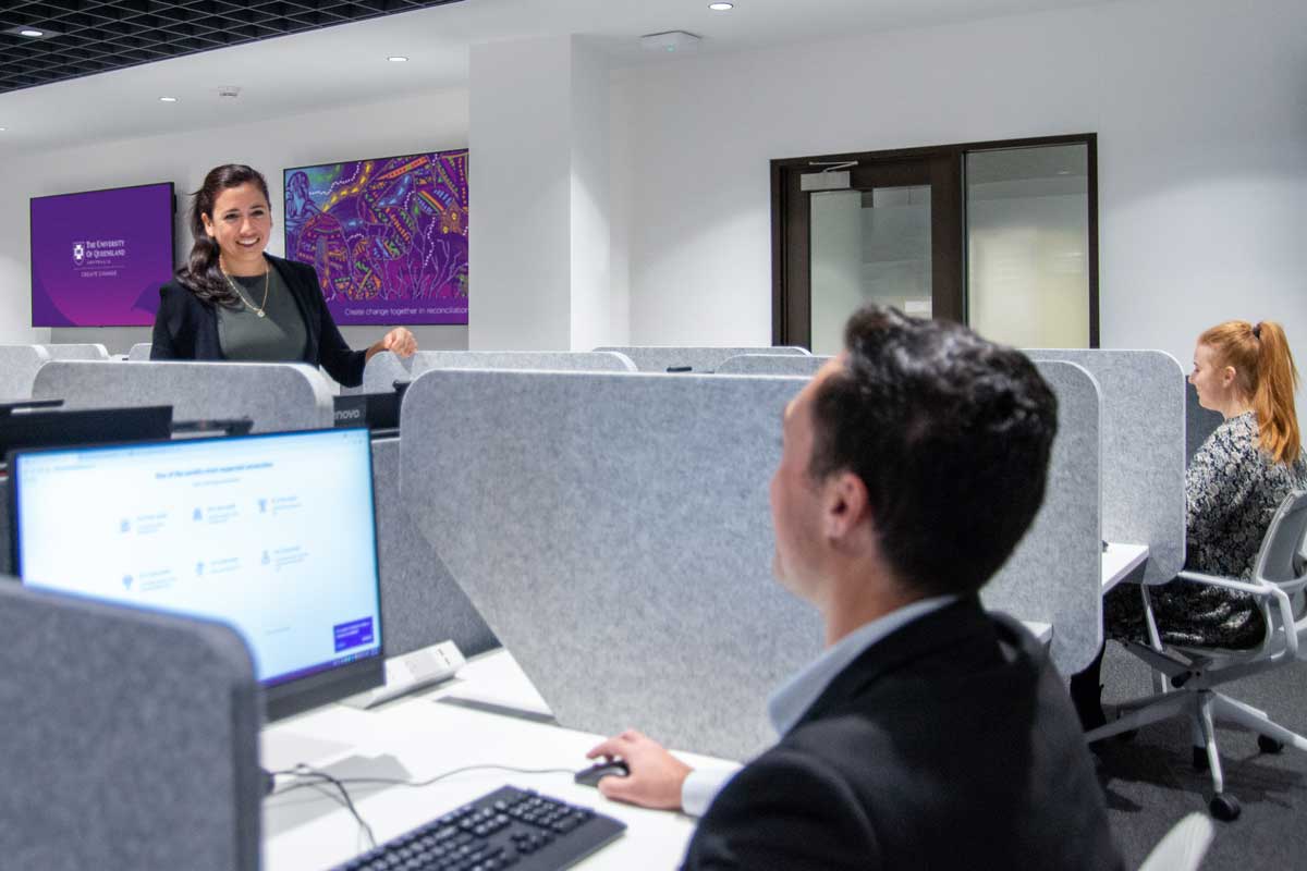 Interior of UQ Behavioural amd Economic Science Cluster Lab