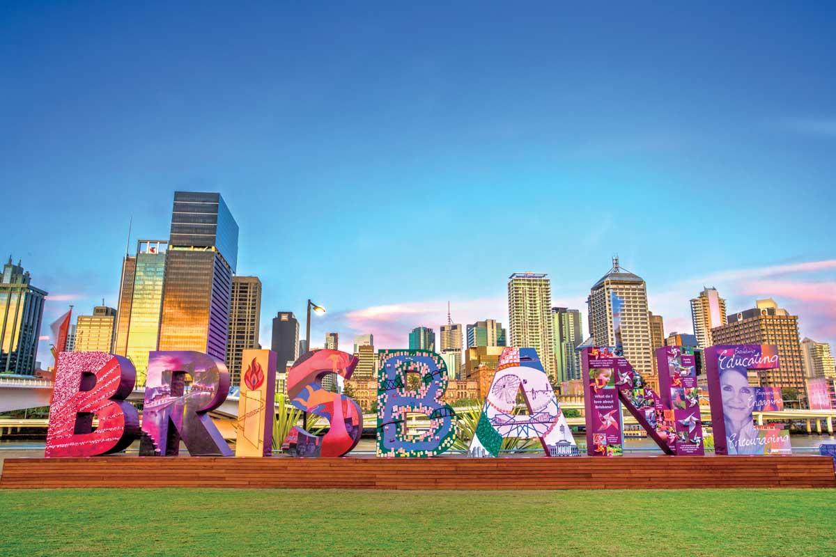 Brisbane sign at South Bank