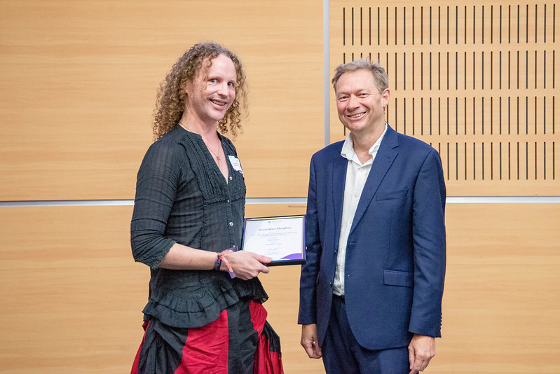 Brendan Hughes with Professor Andrew Griffiths