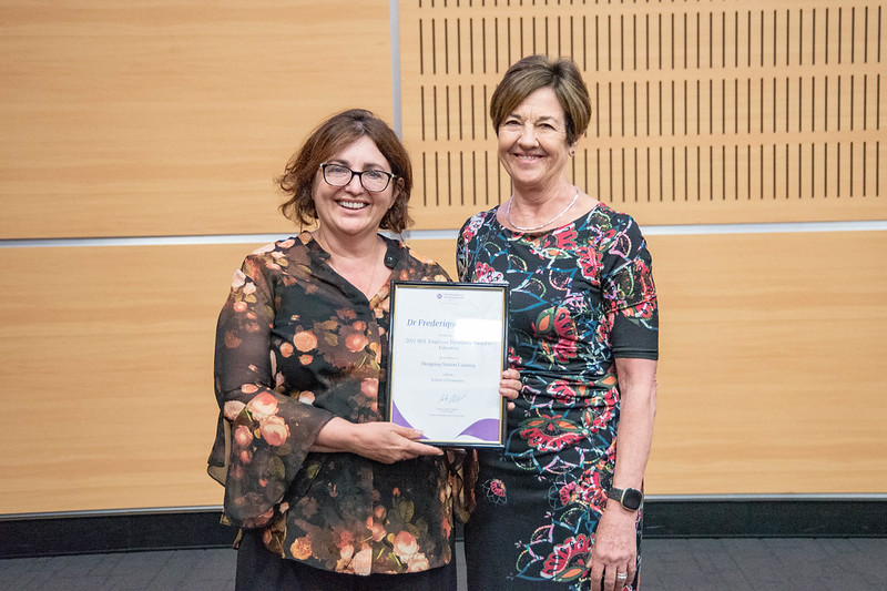 Dr Frederique Bracoud with Professor Polly Parker