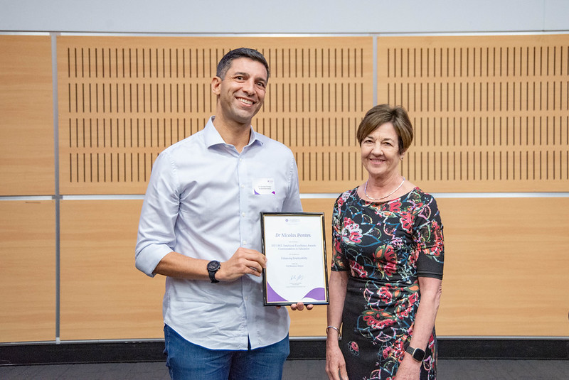 Dr Nicholas Pontes with Professor Polly Parker