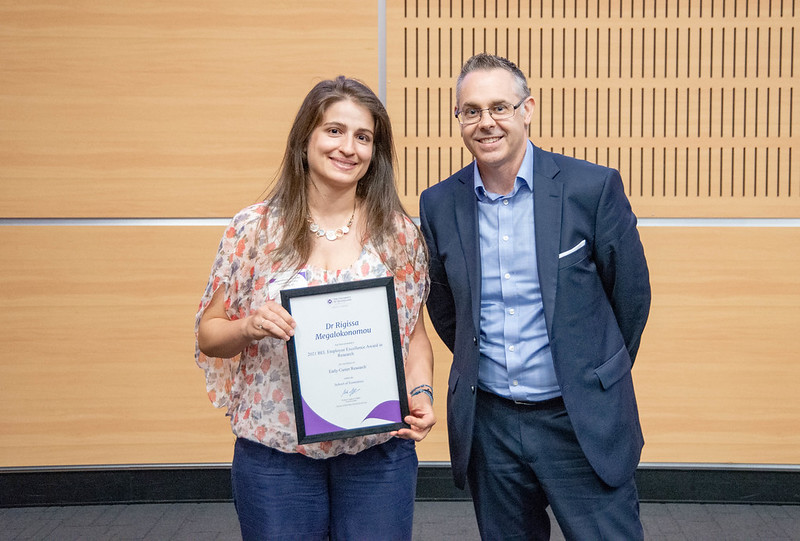 Dr Rigissa Megalokonomou with Professor Brent Ritchie