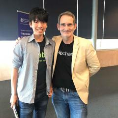 Ocean Cheung with Australian investor and entrepreneur Steve Baxter