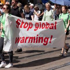 Global warming protest