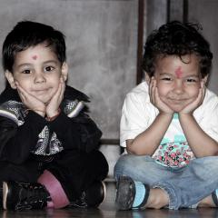 smiling Indian children