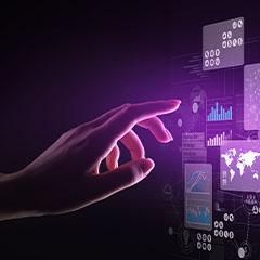Finger using touch-screen